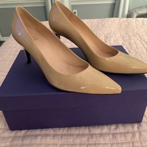 Stuart Weitzman Nude Patent Leather Pumps Sz 7